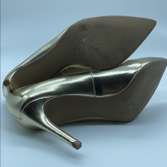 Pure Navy Gold Pumps Size 10M - Picture 5 of 5